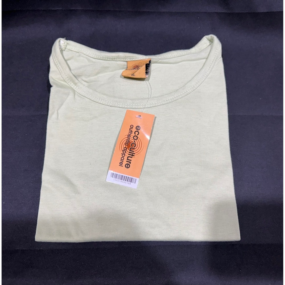 Eco-Culture Authentic Apparel Short Sleeve Crew Neck T-Shirt Light Green XL NWT